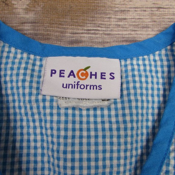 Peaches Uniforms Seersucker Scrub Top XS - Picture 3 of 5